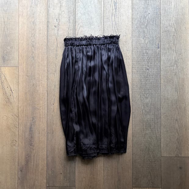 Distressed Shirring Cupra Skirt 