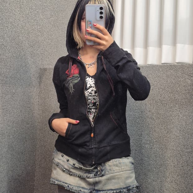 HARLEY DAVIDSON ROSE HOODIE ZIPUP 