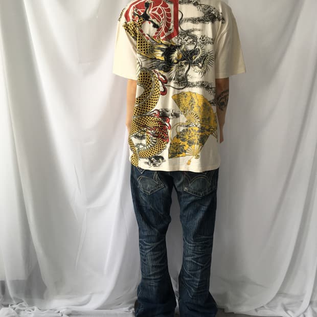 Back full printing oriental t shirt