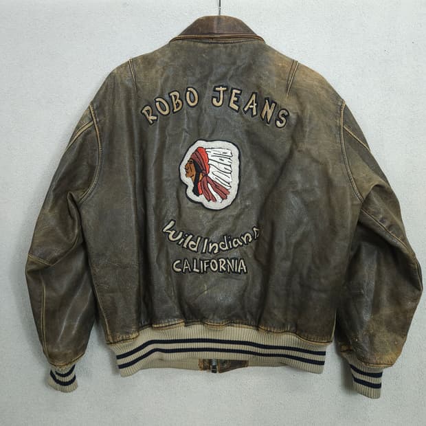 90s ROBO 소가죽 자켓 L