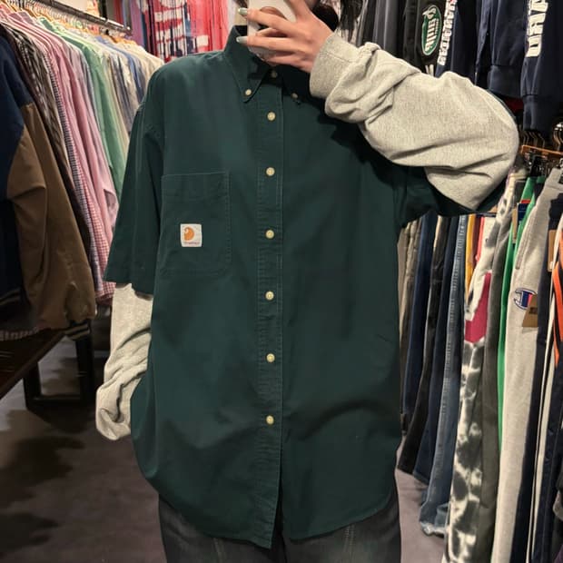 [IM] Carhartt 칼하트 반팔 셔츠 다크그린