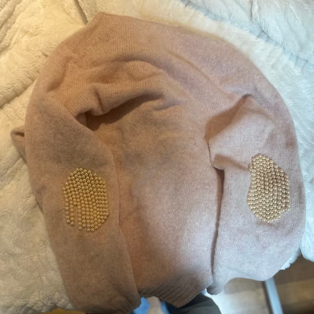 블레스 진주 퍼 니트