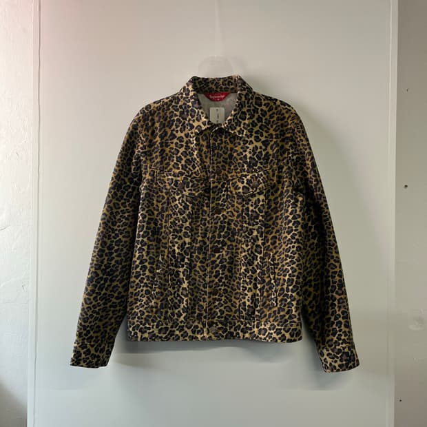 2015SS 슈프림 레오파드 트러커 자켓