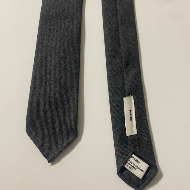 포터리 울 슬림타이(미드 그레이)