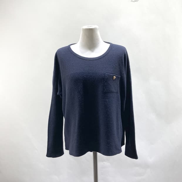 시스템 한섬 여성순모니트티셔츠 네이비 90 