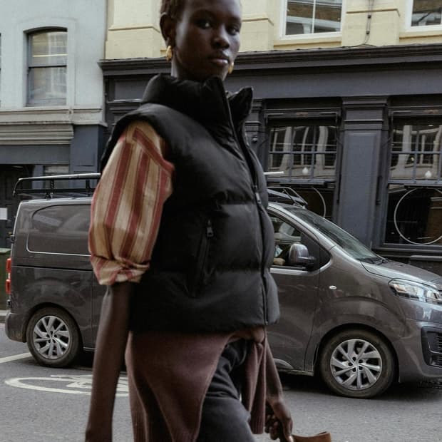 ZARA 자라 크롭 하이넥 블랙 패딩 베스트 조끼 