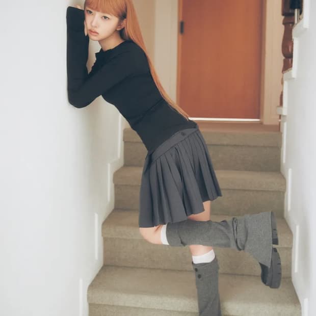 미세키서울 레그 워머 차콜