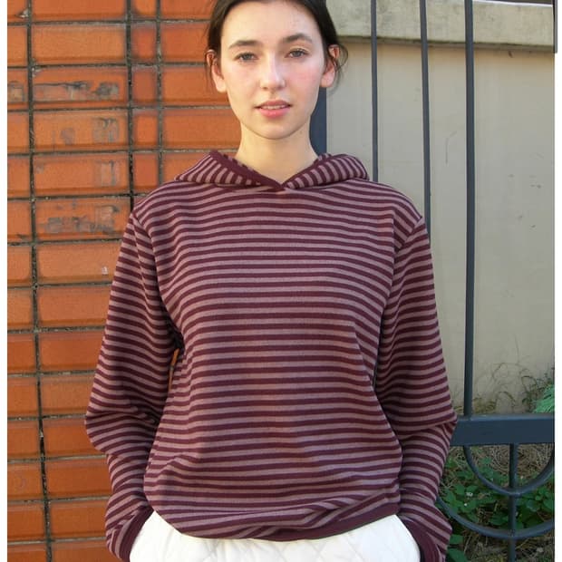 페스토 스트라이프 와인 후드