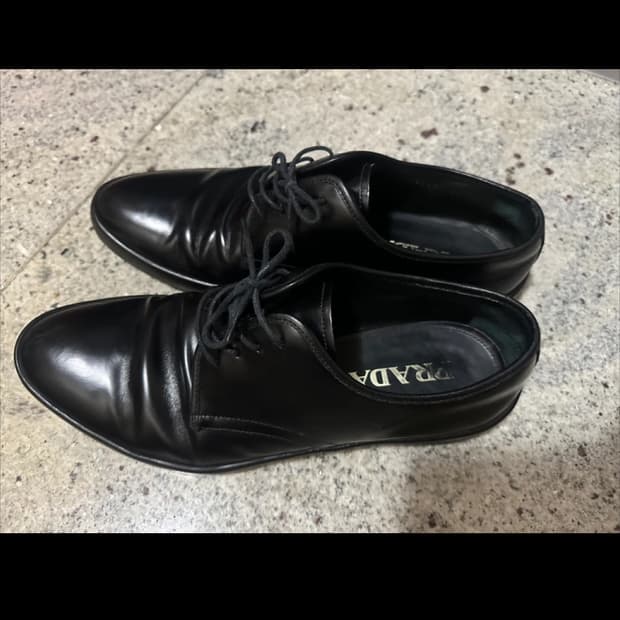 [프라다/빈티지] 플레인 토 더비 / 6.5 size