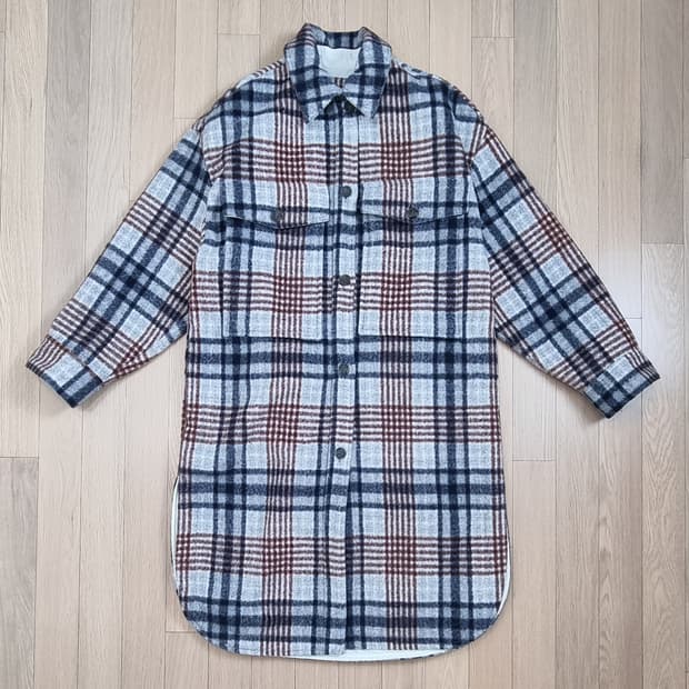 ZARA 자라 체크 셔츠형 코트 S _ 여성