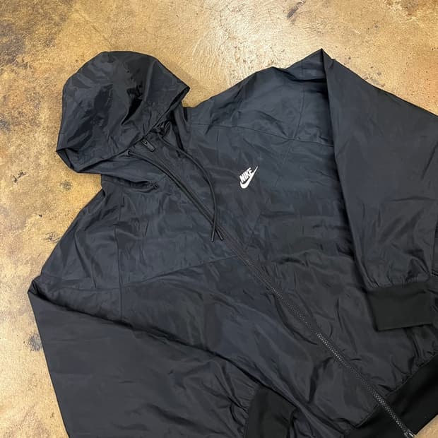 [정품/2XL] 나이키 블랙 바람막이 후드집업 b12