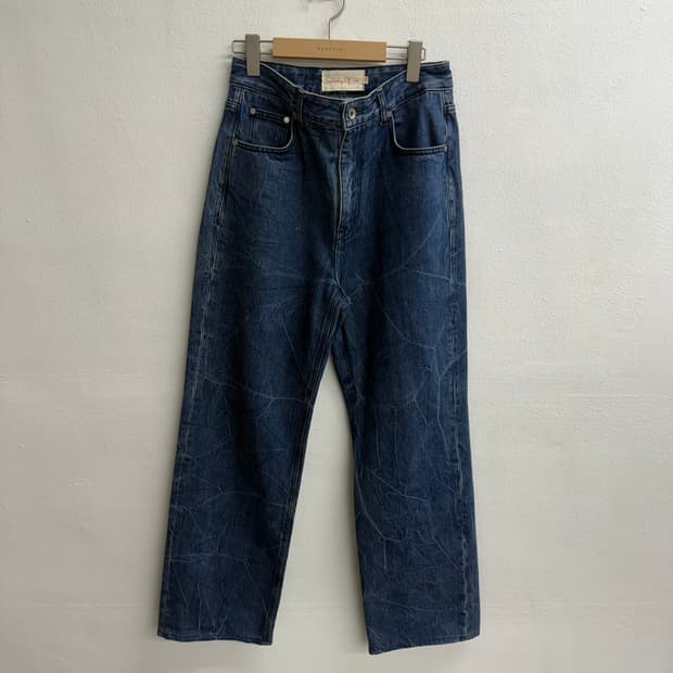 STU 하이웨스트 워싱 스트레이트 데님 팬츠 S