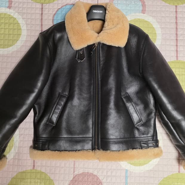 딤스킨 Type B-3 무스탕(무톤) 자켓  딥브라운 2xl 판매