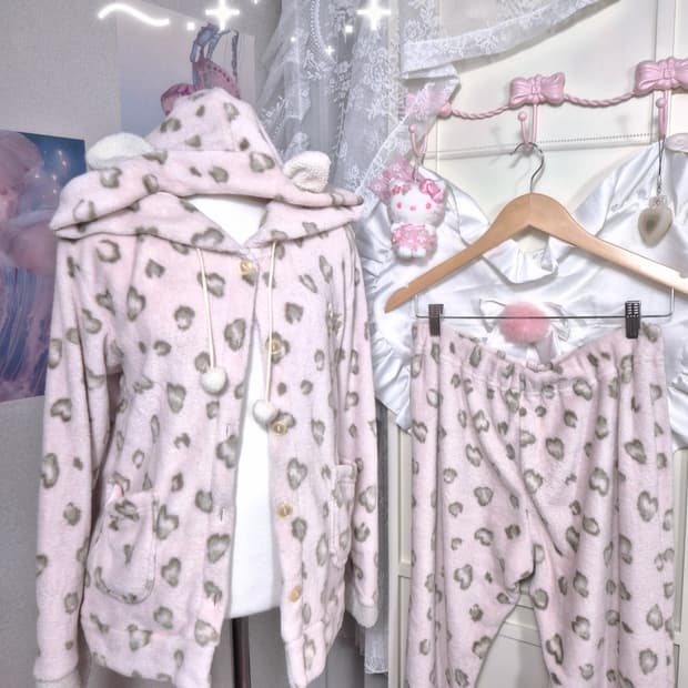 쿠마미미 호피 딸기우유 룸웨어 슈가돌 리즈리사 히메갸루 히메카지