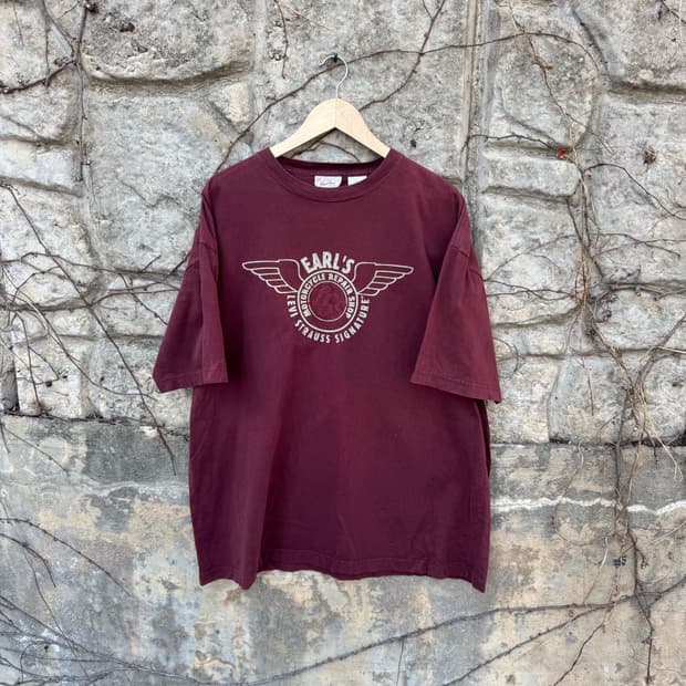 00s 리바이스 빈티지 프린팅 반팔 티셔츠 2xl