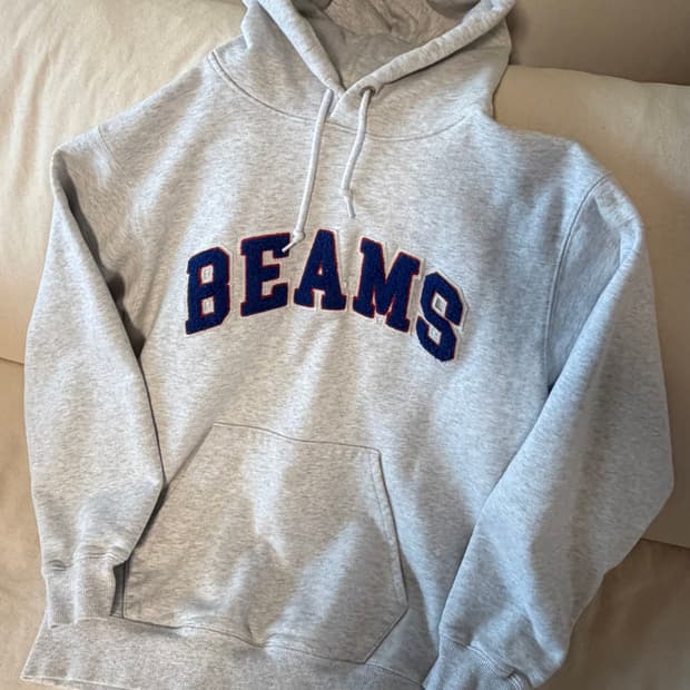 빔즈(BEAMS)의 애쉬그레이 후드티 m
