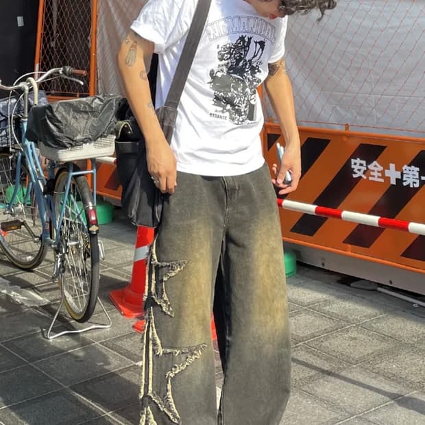 xtonz 스타데미지 워싱 흑청