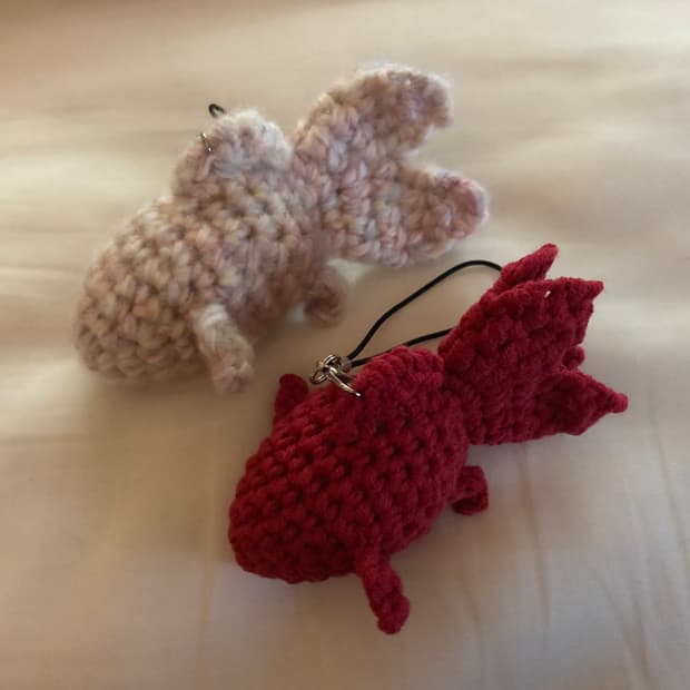 Koi crochet keyring_잉어 뜨개 키링
