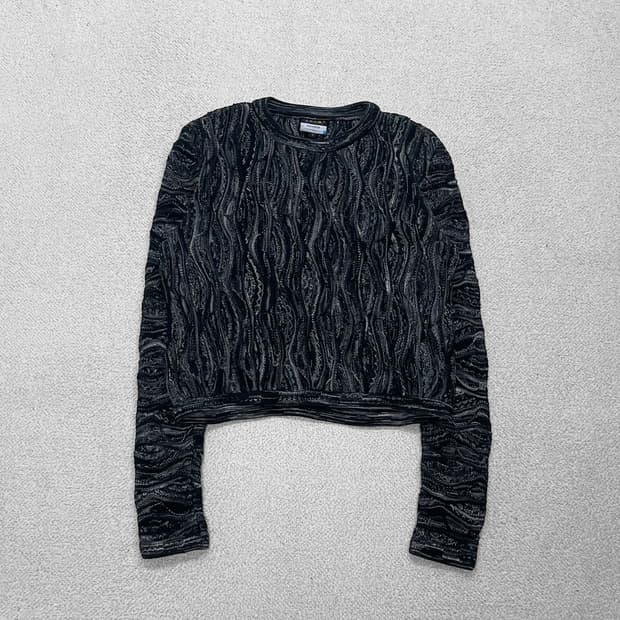 쿠지 Coogi 케이블 라운드 니트 블랙