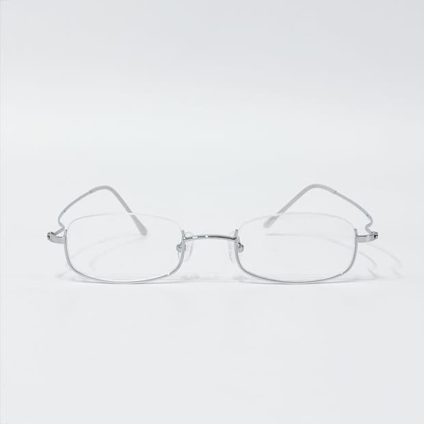 실버 스퀘어 역반무테 언더림 데드스탁 빈티지안경