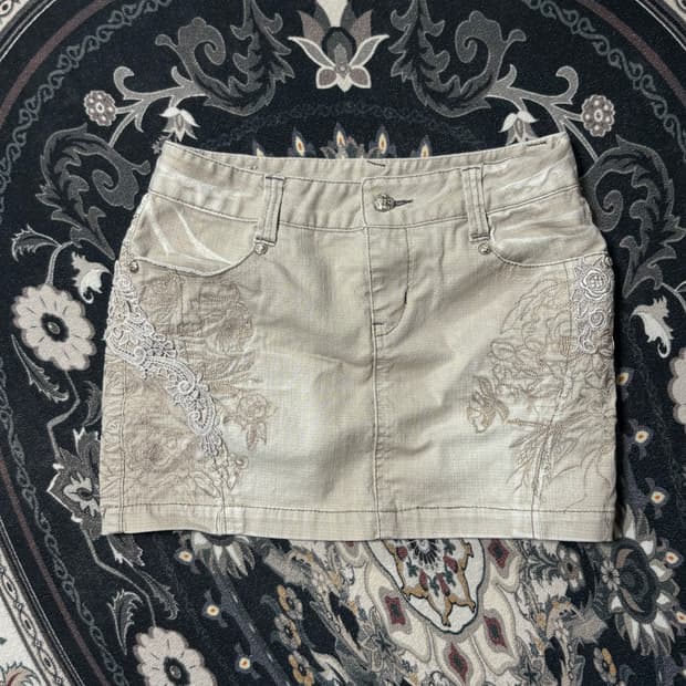 빈티지 페어리 자수 스커트 s