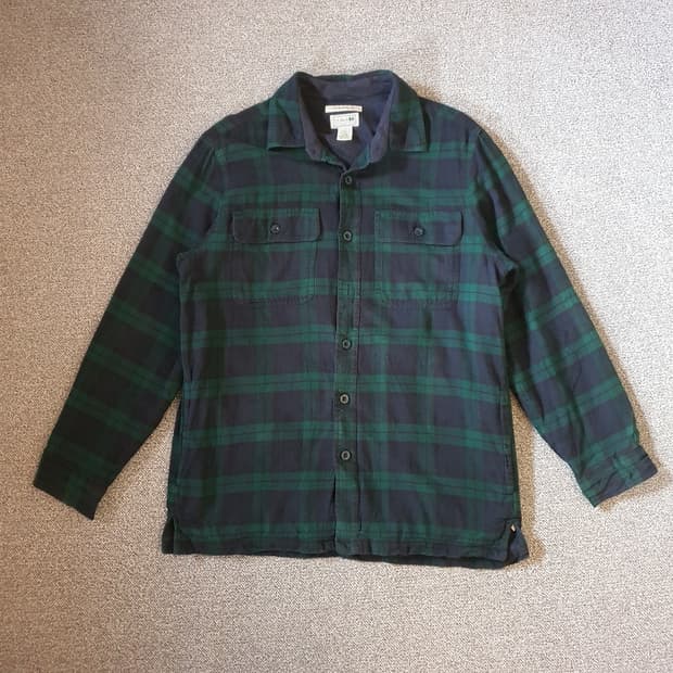 90s엘엘빈 플리스 안감 플란넬 셔츠 자켓 no.55