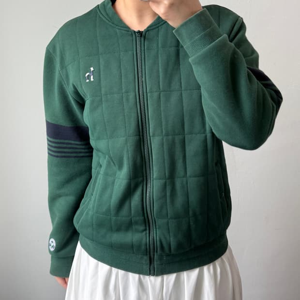 [L] 헤지스 라인배색 퀄팅집업