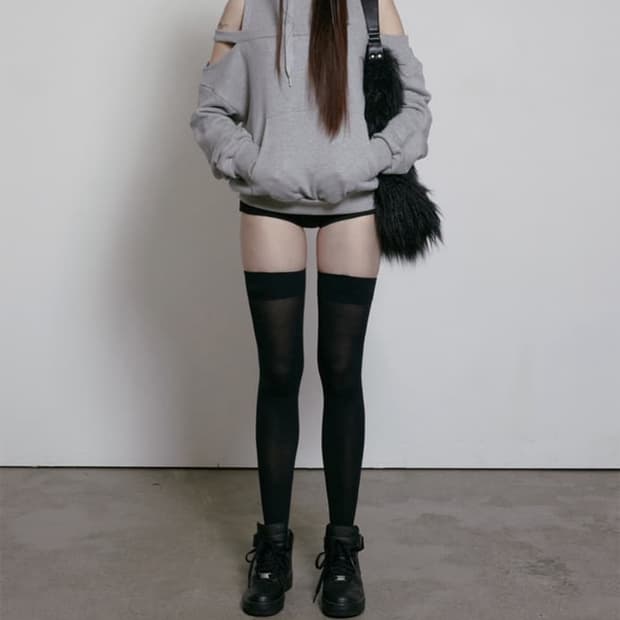 보헤미안서울 컷오프숄더후디