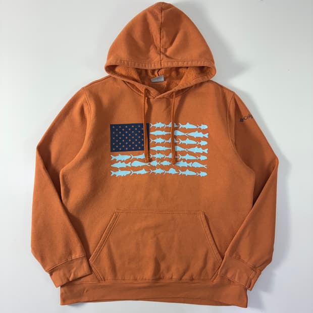 Columbia 컬럼비아 PFG 피쉬 플래그 후드티