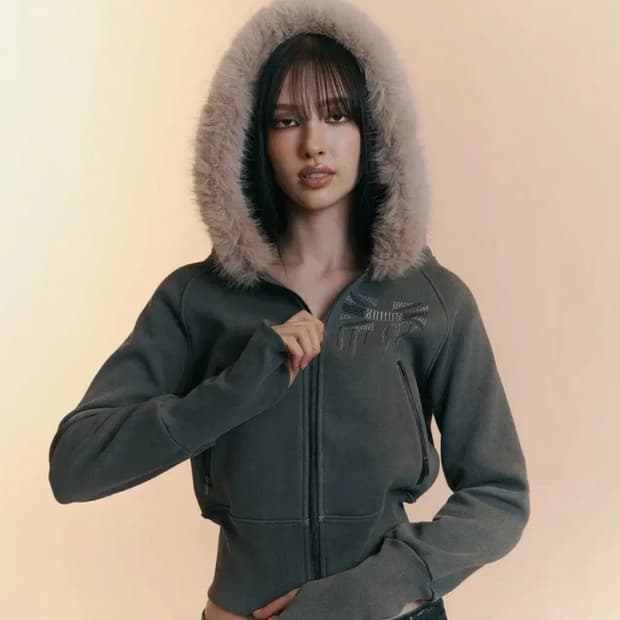 [무료배송]플리즈노팔로우 베키퍼 후드 차콜