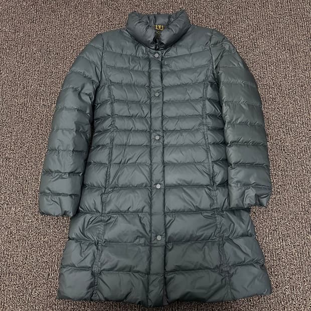 BCBG 비씨비지 여성 구스다운 롱패딩 카키 85(XS)