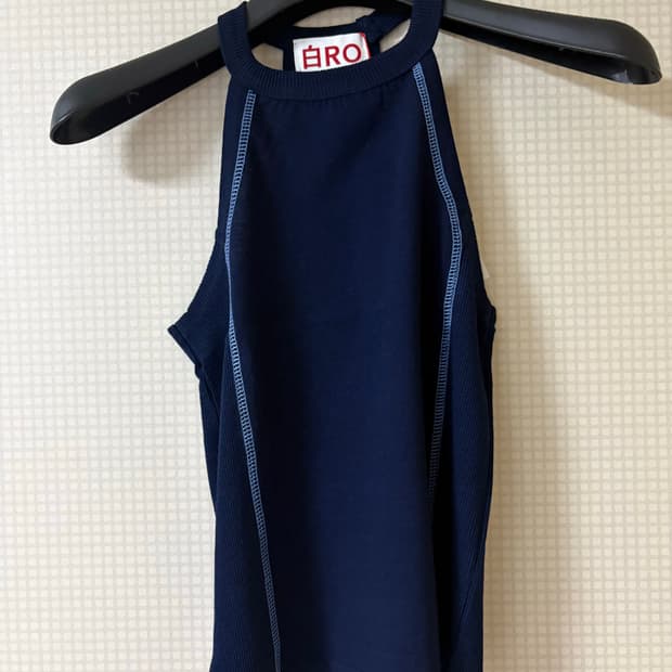 백로 INDIGO HALTER-NECK TOP (미사용)