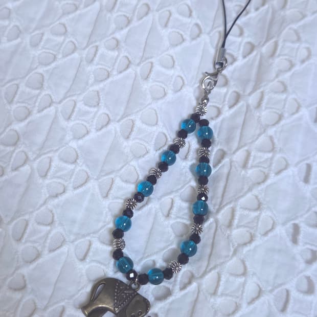 [핸드메이드] 코끼리 핸드폰 줄 키링