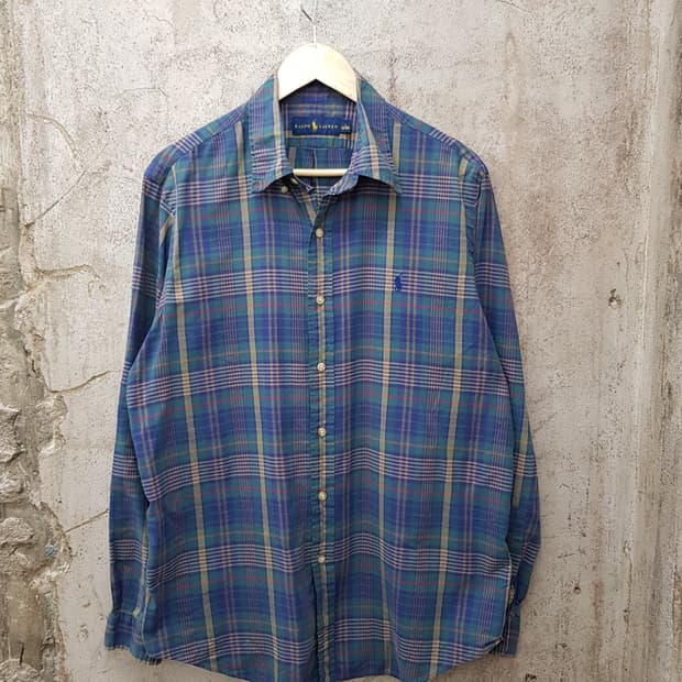 폴로 랄프로렌 코튼 체크 셔츠 L 사이즈