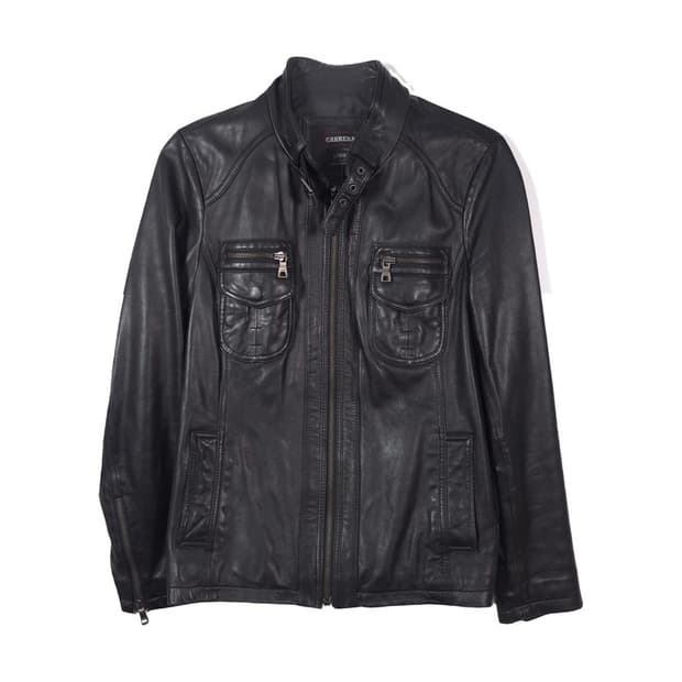 카레라 이탈리아 천연 양가죽 차이나카라 레더 자켓