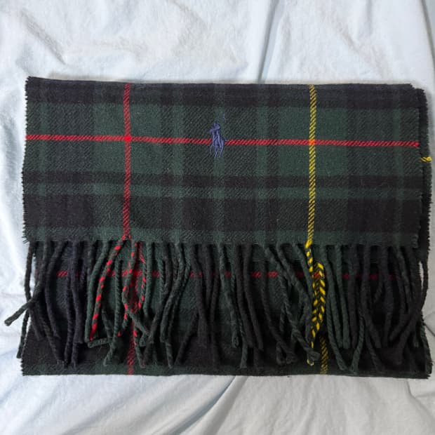 폴로 타탄체크 머플러