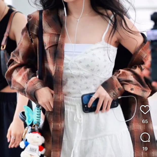 마뗑킴 아현 착용 셔츠 TWO POCKET CHECK SHIRT