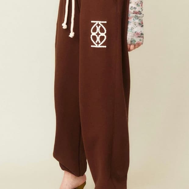 kijun 기준 로고 스웻팬츠 조거 바지