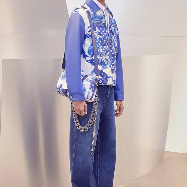 루이비통 모노그램 반다나 타이다이 한정 가죽자켓