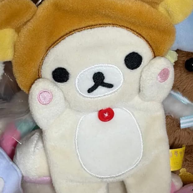 코리락쿠마 납작 파우치