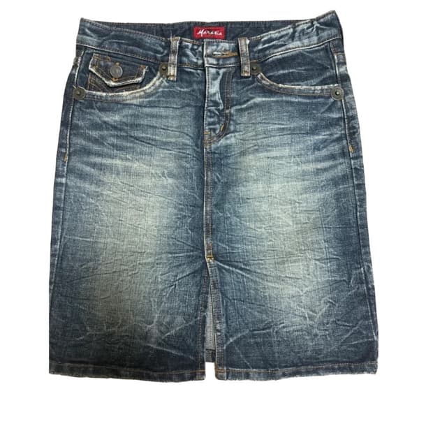 빈티지 y2k 워싱 청치마