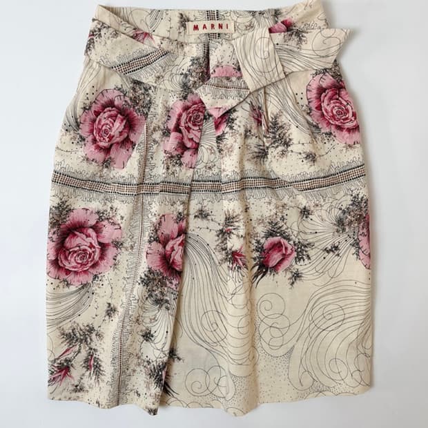마르니 플라워 패턴 스커트
