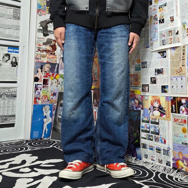 리바이스 513 신치백 로우라이즈 버튼 플라이 데님 팬츠