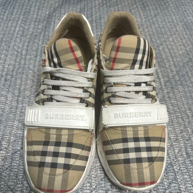 [43/280]버버리 벨크로 빈티지 체크 코튼 스니커즈