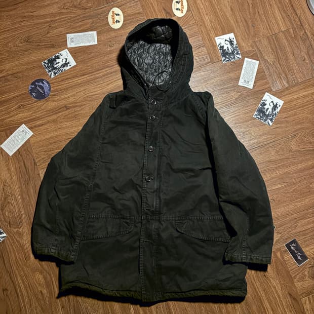 90S CP COMPANY 코튼 캔버스 가먼트 다잉 자켓