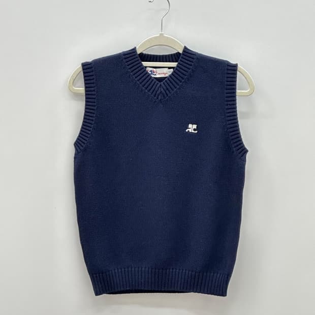 courreges / 꾸레쥬 네이비 니트 베스트 