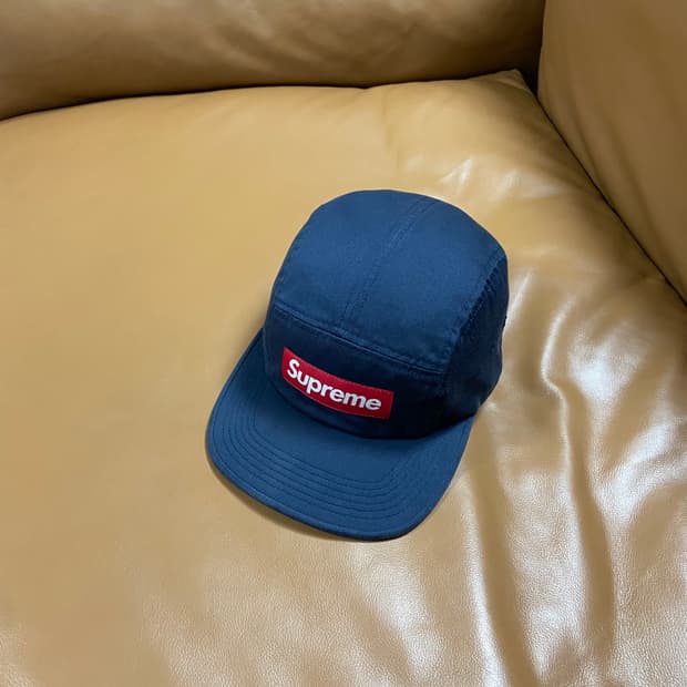 Supreme 슈프림 캠프캡 모자 레드 박스로고 네이비