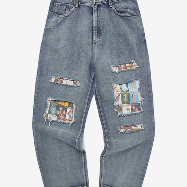 위캔더스 플레이보이 데님 M 새상품 구매해요 연락주세요