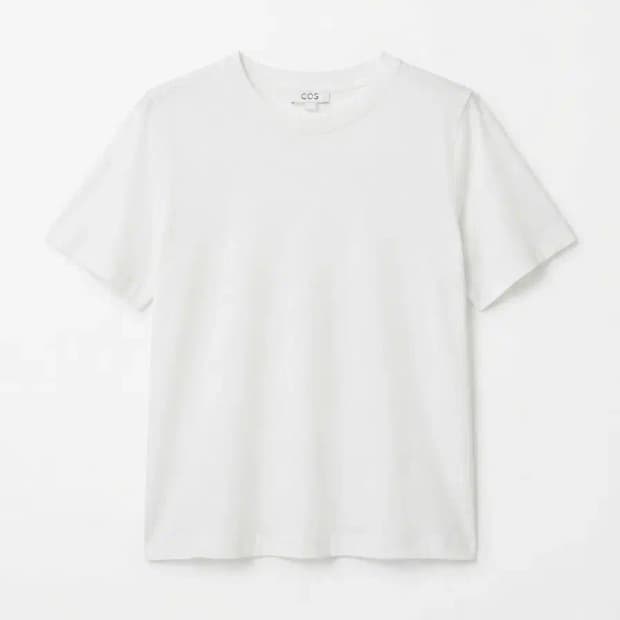 COS 기본 반팔티 화이트 EUR S