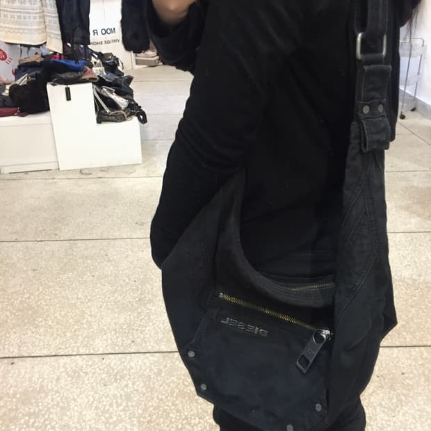 Diesel archive shoulder bag - black